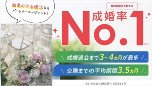 パートナーエージェントの成婚率No.1